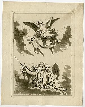 Antique Master Print-ART HISTORY-ROME-Fragonard-Saint Non-1771