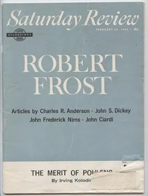 Saturday Review February 23, 1963: Robert Frost