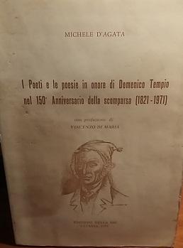 I POETI E LE POESIE IN ONORE DOMENICO TEMPIO NEL 150? ANNIVERSARIO DELLA SCOMPARSA (1821-1971). P...