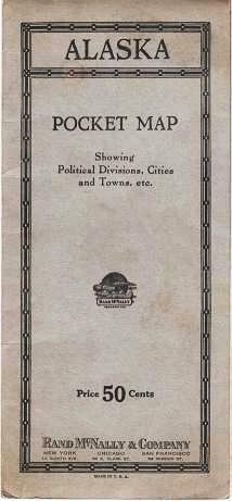 ALASKA: POCKET MAP--Showing Political Divisions, Cities and Towns, etc.