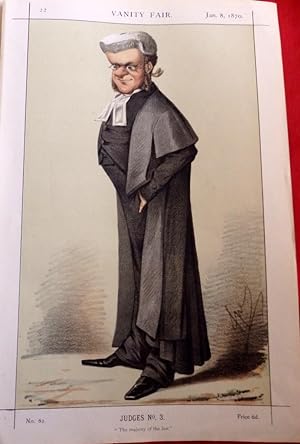 Judges No 3. The Majesty Of The Law" (legal). Vanity Fair Print No 62. 1870