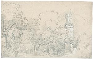 Oberwesel, mit dem Ochsenturm, 1819.