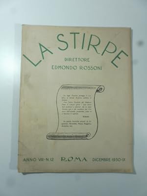 La stirpe. Direttore Edmondo Rossoni, n. 12, dicembre 1930