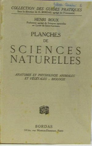 Planches de sciences naturelles - anatomie et physiologie animales et végétales - biologie