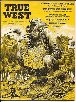 True West 8/1956-EC-Jack Davis cover-Clay Allison-head hunting Indians-VF