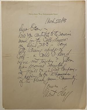 Autographed letter signed "Mont Flagg"