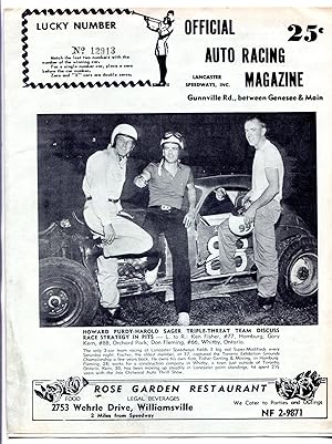 Lancaster Speedway Race Program July 1961 Supermodified