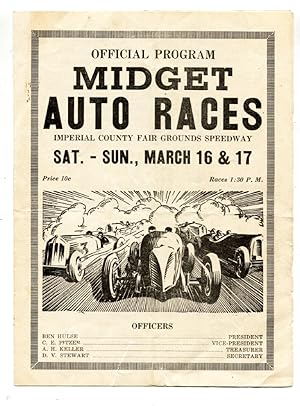 Imperial County fairgrounds Auto Race Program 1935-California-Rare!