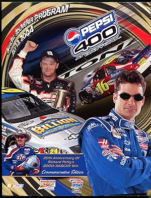 Daytona Pepsi 400 NASCAR Race Program 7/2004-Gordon-Earnhardt Jr-VF/NM