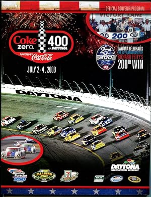 Daytona Coke Zero 400 NASCAR Race Program 7/2009-original slip cover-VF/NM
