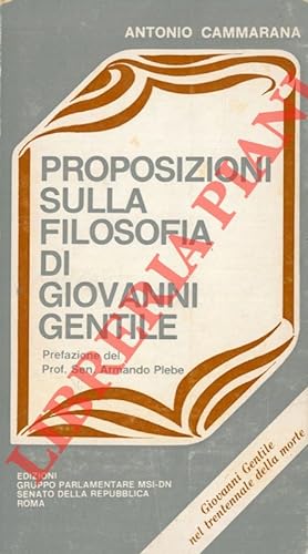 Proposizioni sulla filosofia di Giovanni Gentile.