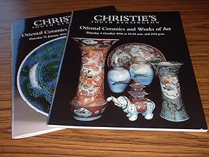 Oriental Ceramics and Works of Art : 2 Christie's Auction Catalogues 1 October 1998 and 21 Januar...