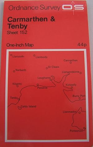 Ordnance Survey.Carmarthen & Tenby.Sheet 152.One Inch Map