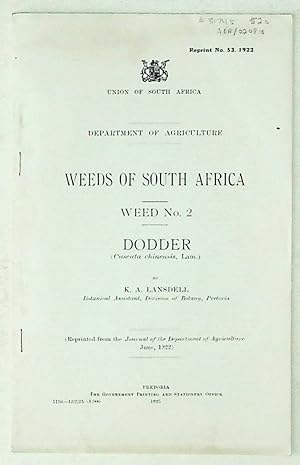 Weeds of South Africa. WEED No. 2. Dodder