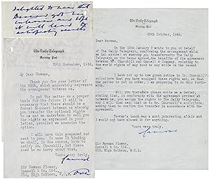 Two typed, signed letters dated 29 November 1944 and 25 October 1945 from Lord Camrose to Sir Wal...