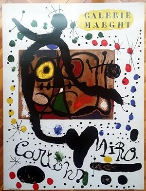 Poster Joan Miró. Cartons 1966 Maeght. Reprodution