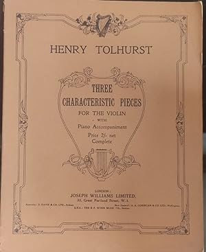 Three Characteristic Pieces For The Violin With Piano Accompaniment