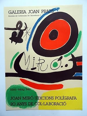 Poster Affiche Plakat - Joan Miró 20 Anys de col·laboració 1983