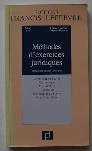 Méthodes d'exercices juridiques.