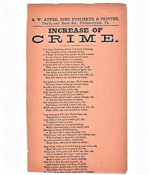Song sheet: INCREASE OF CRIME