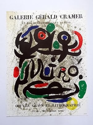 Poster Affiche Plakat - Joan Miró GalerieGerald Cramer. Ouvre gravé et lithografie 1969