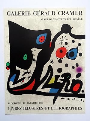 Poster Affiche Plakat Joan Miró.Livres illustrés et lithographies.1973