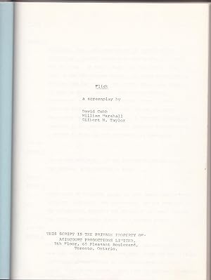 Flick: A Screenplay [revised mss inscribed]