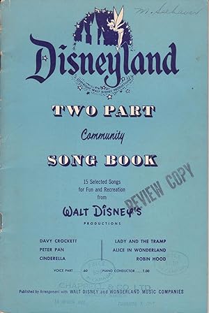 Disneyland Two Part Community Song Book [review copy]