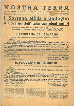 Nostra terra. Quindicinale dell'unione provinciale degli agricoltori di Bologna, Bologna, 30 lugl...