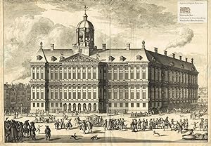 Das alte Rathaus von Amsterdam. Ansicht des Rathauses von Amsterdam im 17. Jahrhundert, im Vorder...