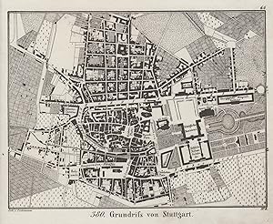 Stadtplan, "Grundriss von Stuttgart".