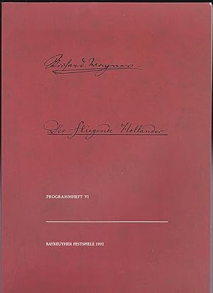 Bayreuther Festspiele Programmheft 6, 1992 Der fliegende Holländer