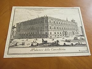 Palazzo Della Cancelleria (Original Antique Engraving From Varie Vedute Di Roma)