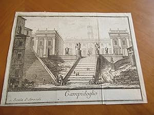 Campidoglio (Original Antique Engraving, By Or After Piranesi)