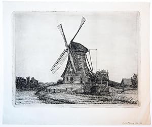 [Modern print, etching] Wind mill (windmolen), published before 1913.