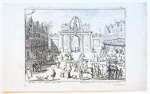 [Antique print, etching] The entrance of king William III's in The Hague, published 1691.