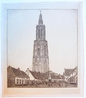 [Modern print, etching] Toren van Amersfoort, published ca. 1910.