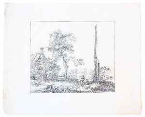 [Antique print, etching] Landscape [set: ZES LANDSCHAPPEN], published ca. 1781-1822.
