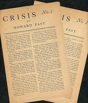 Crisis No. 1 [and] Crisis No. 2. Folded Broadsheets