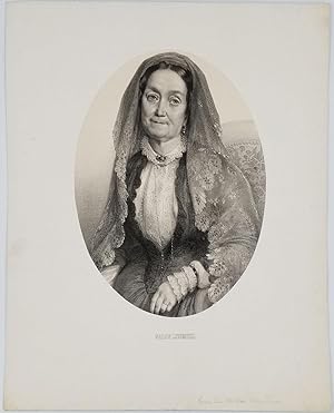 Portrait of 'Madam Jumel' [with] Albumen photograph the Morris - Jumel Mansion