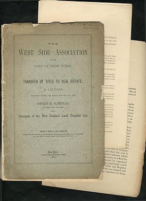 'The West Side Association of the City of New York, Transfer of Title to Real Estate, A Lecture, ...