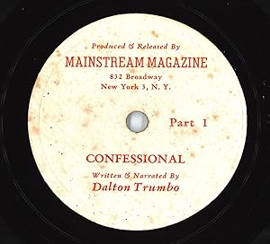 [Original Phonograph Recording of:] CONFESSIONAL WRITTEN AND NARRATED BY .