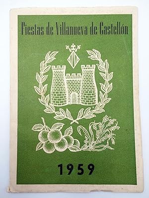 FOLLETO PROGRAMA OFICIAL FIESTAS PATRONALES VILLANUEVA DE CASTELLÓN (Vvaa) 1959