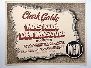 FOTOCROMO MÁS ALLÁ DEL MISSOURI. SÓLO TÍTULO (Clark Gable) Metro Goldwyn Mayer, 1950