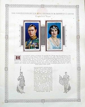 Complete Set of 50 Coronation of HM King George VI and Queen Elizabeth (1937) Cigarette cards in ...