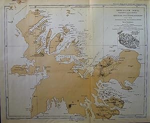 1875 Map of Kerguelen Island Primarily after Surveys by Kerguelen, Cook, Rhodes, Ross, Nares 1772...