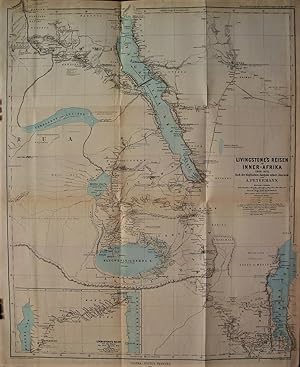 1875 Map of Livingstone's Travels in Inner Africa 1866-1873. According to the English Edition of ...