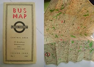 BUS MAP. London Transport. Central Area. 1935 - MAPA LONDRES