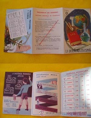 Folleto Publicidad - Advertising Brochure: LA ENSEÑANZA. ESPAÑA 1952