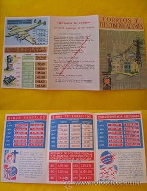 Folleto Publicidad - Advertising Brochure: CORREOS Y COMUNICACIONES. ESPAÑA 1952